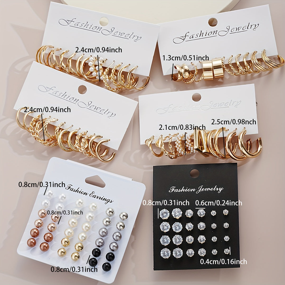 Набор из 108 изысканных женских серег из ювелирного сплава цинка, украшенных стразами в элегантном стиле для досуга, идеально подходит в качестве подарка для женщин (коробка для подарка не включена)