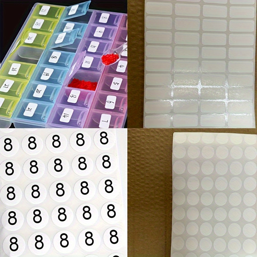 Waterproof Self-Adhesive Paper Labels for Diamond Painting, Organizing Supplies