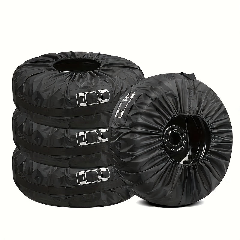 Premium Polyester Tire Cover Dustproof Snowproof Spare Tire Storage
