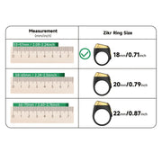 Черное 18-мм кольцо Зикр Лайт