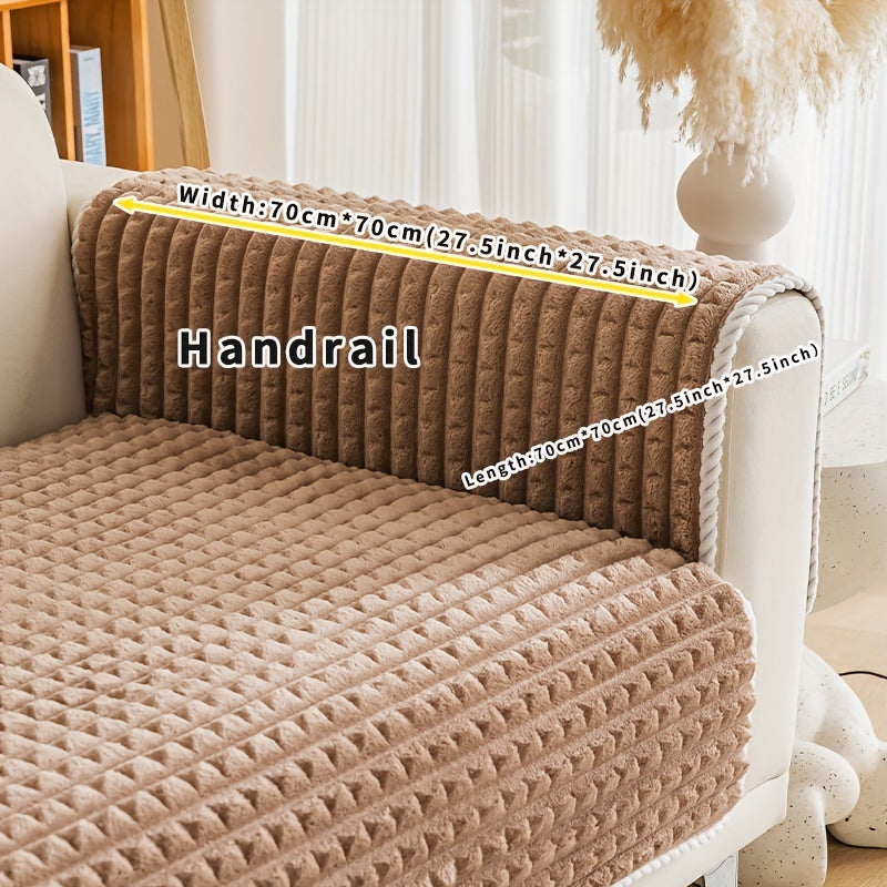 Funda de sofá de terciopelo con respaldo antideslizante para todas las estaciones, amigable con las mascotas, decoración para sala de estar y oficina