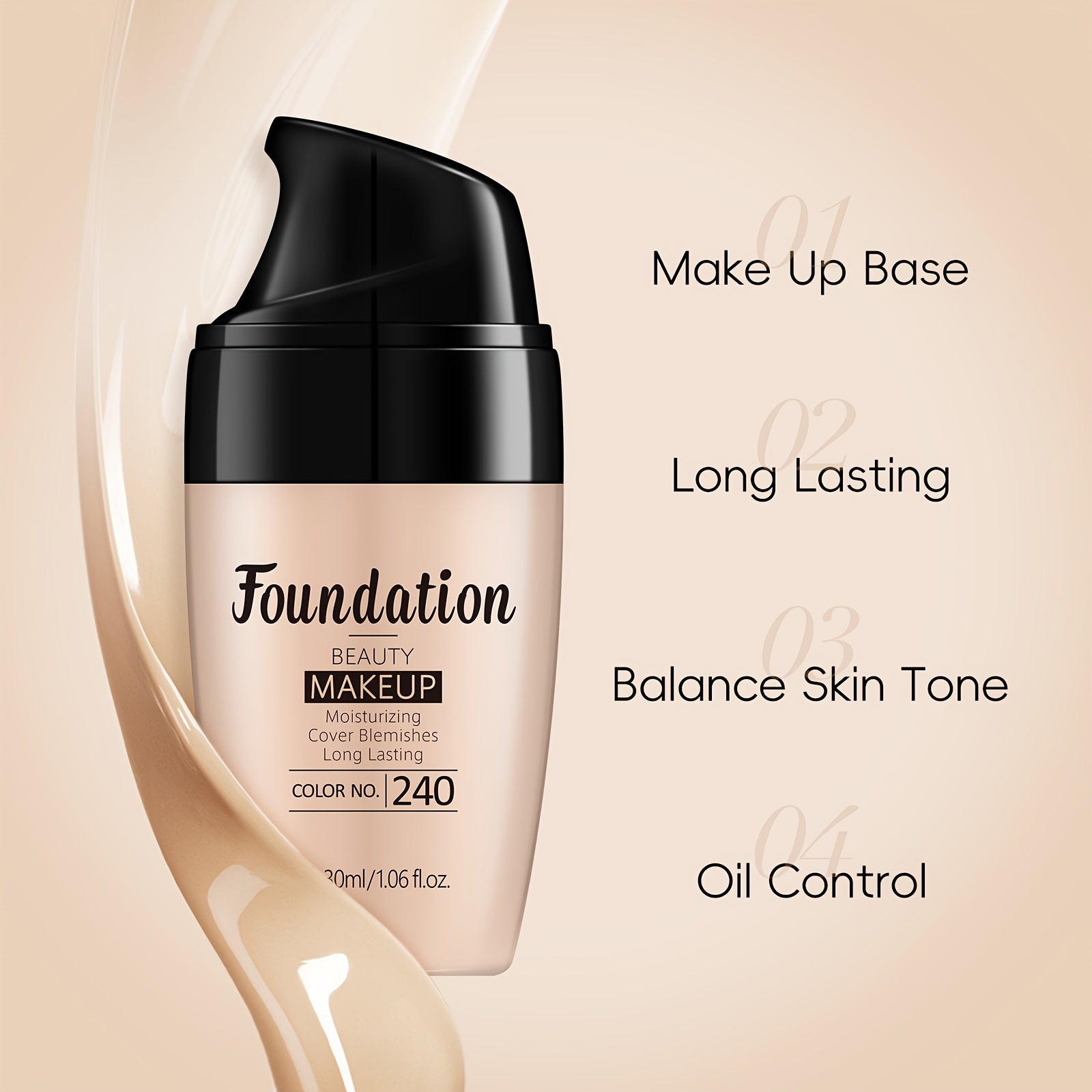 Women Liquid Foundation Moisturizing Concealer 30ml Multiple Colors