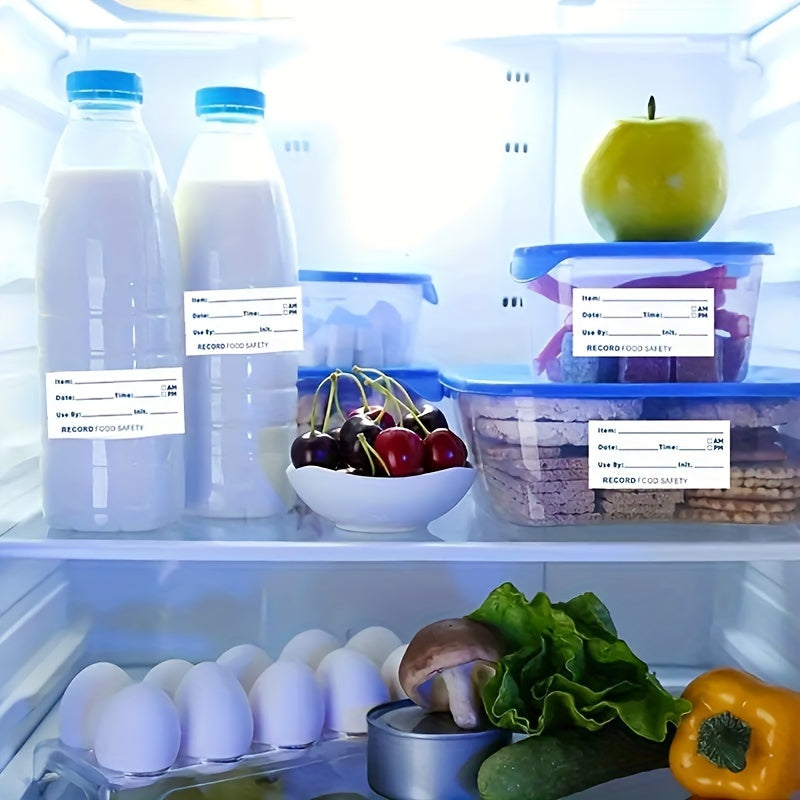 Etiquetas de fecha para almacenamiento de alimentos en la cocina impermeables 500 para nevera y congelador