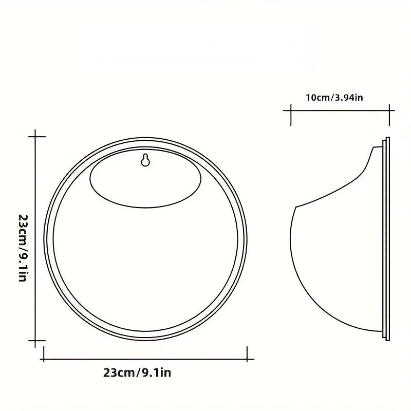 Round Geometric Plastic Wall Hanging Vase with Plant Stand Indoor Outdoor Decor