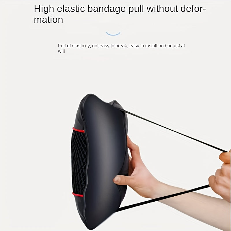 Ergonomic Car Neck Pillow Breathable Faux Leather Headrest with Mesh Ventilation