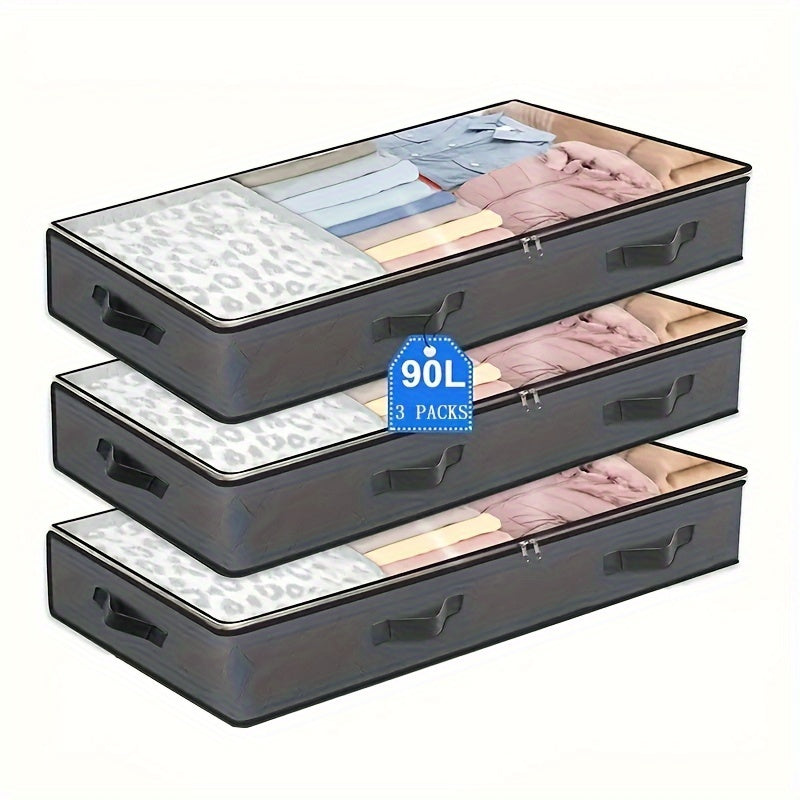 Foldable Storage Bags for Quilts Bedding Dustproof Handles Pack of 1 3 or 5