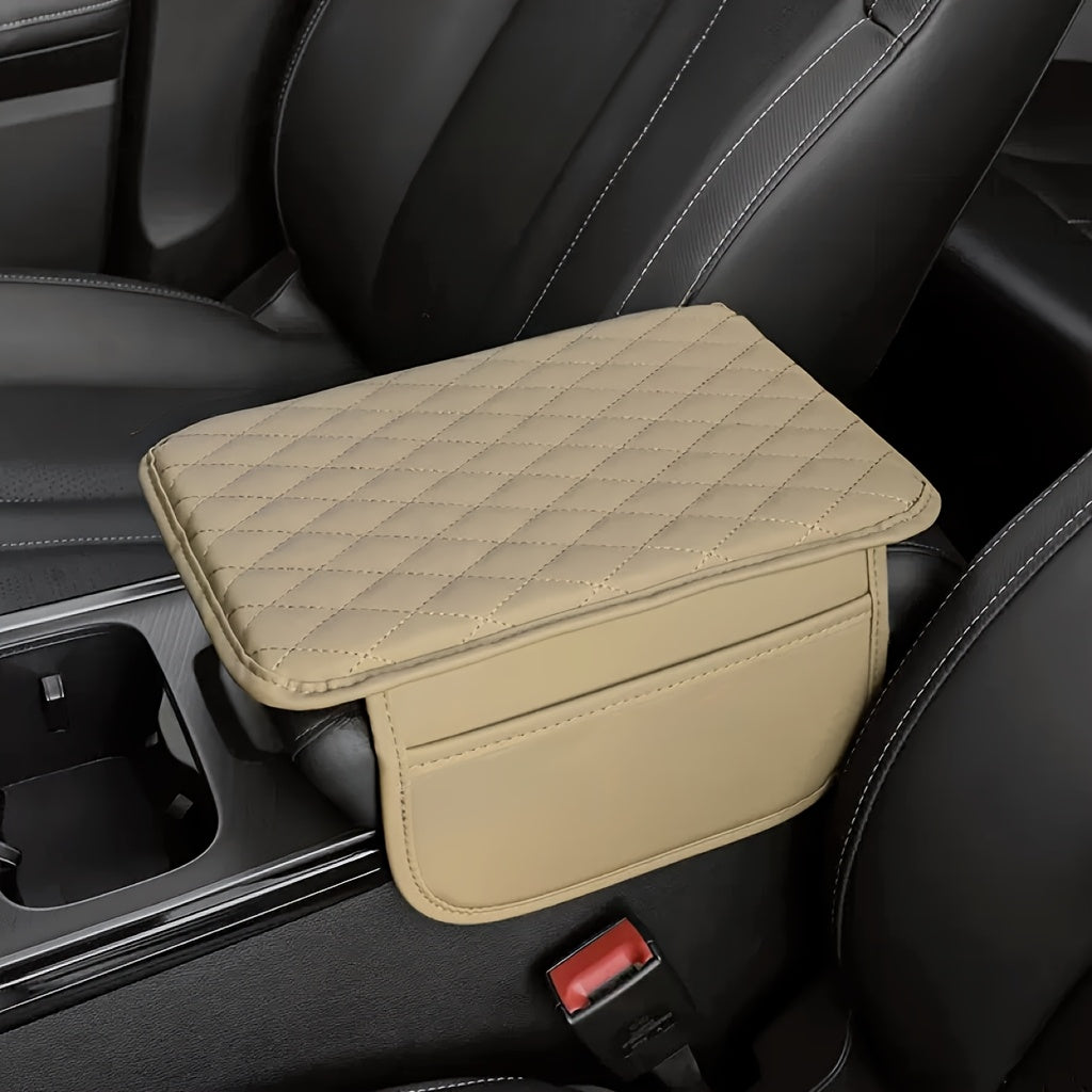 Car Interior Accessory Armrest Storage Box with Pockets Dustproof Non-Slip
