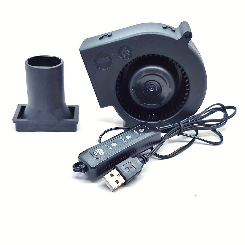 Kuchli portativ USB ventilyatori, quvur bilan, sozlanadigan tezlik va katta havo oqimi bilan ish stoli uchun sovutish.