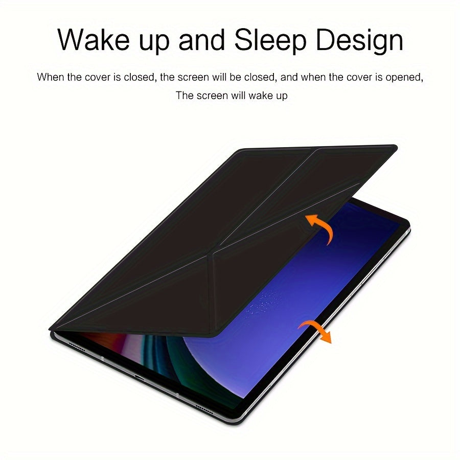 Faux Leather Tablet Cover for Samsung Galaxy Tab S9+ and S9 FE+ with Magnetic Closure and Adjustable Stand