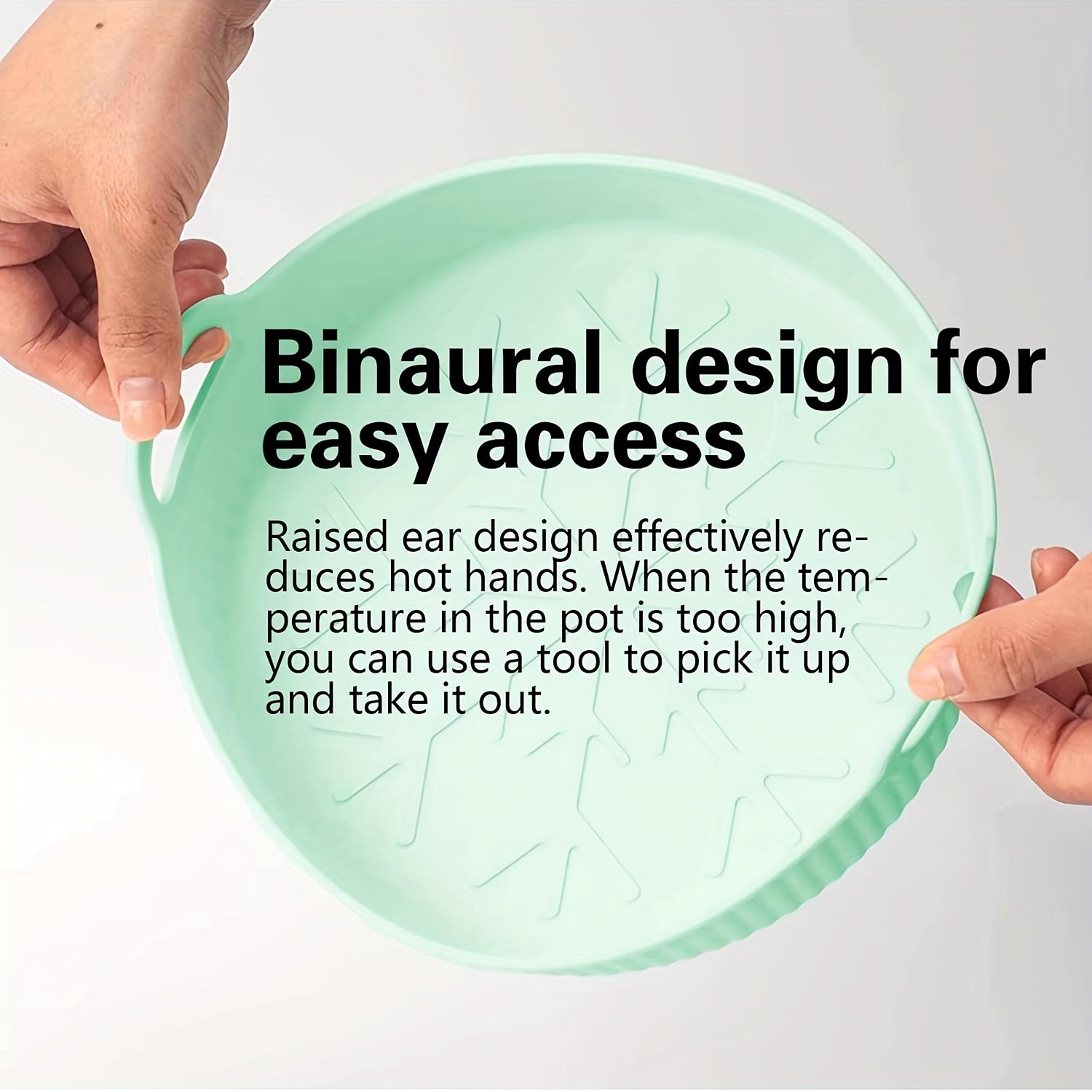 Reusable 8-Inch Silicone Air Fryer Liner Non-Stick High Temperature Basket Mat