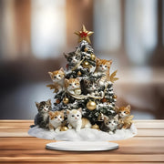 Boho Akril Mushuk Rojdestvo Daraxti Dekoratsiyasi, Stol usti Kattalar Oltincha, Bayram Dekori