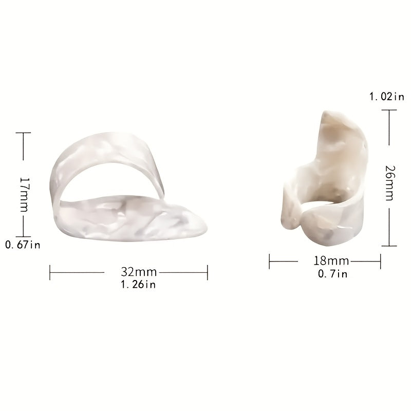 6-Piece Guitar and Bass Finger Picks Set with Protective Picks in Mixed Colors