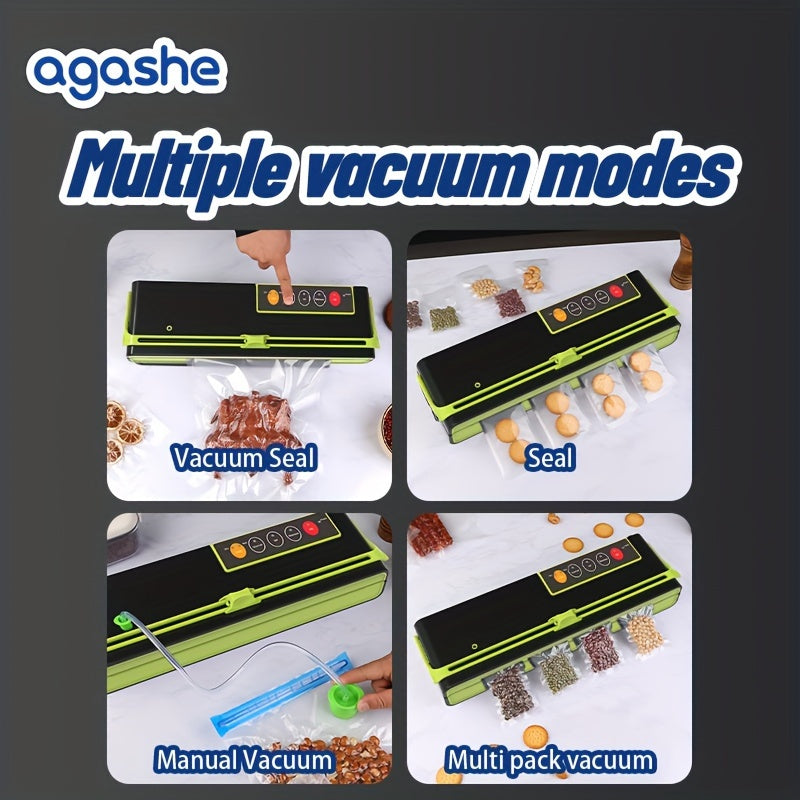 Vacuum Sealer Machine for Kitchen Food Preservation with Roll Bag, Automatic Sealing