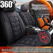 Полные чехлы на автомобильные сиденья для седанов и внедорожников на 5 мест Искусственная кожа Устойчивая к пятнам Легко очищается