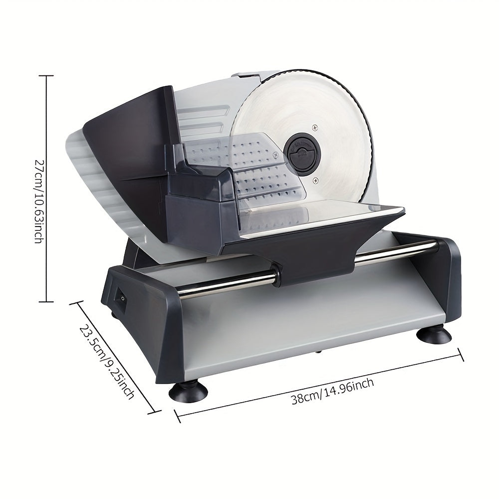 Electric Meat Slicer Stainless Steel for Frozen Meat and Bread in Kitchen