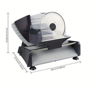 Stainless Steel Blade bilan Elektr Slicer - O'lchamni sozlash mumkin, oson tozalash - go'sht, non, meva va sabzavotlar uchun ideal - 220-240V