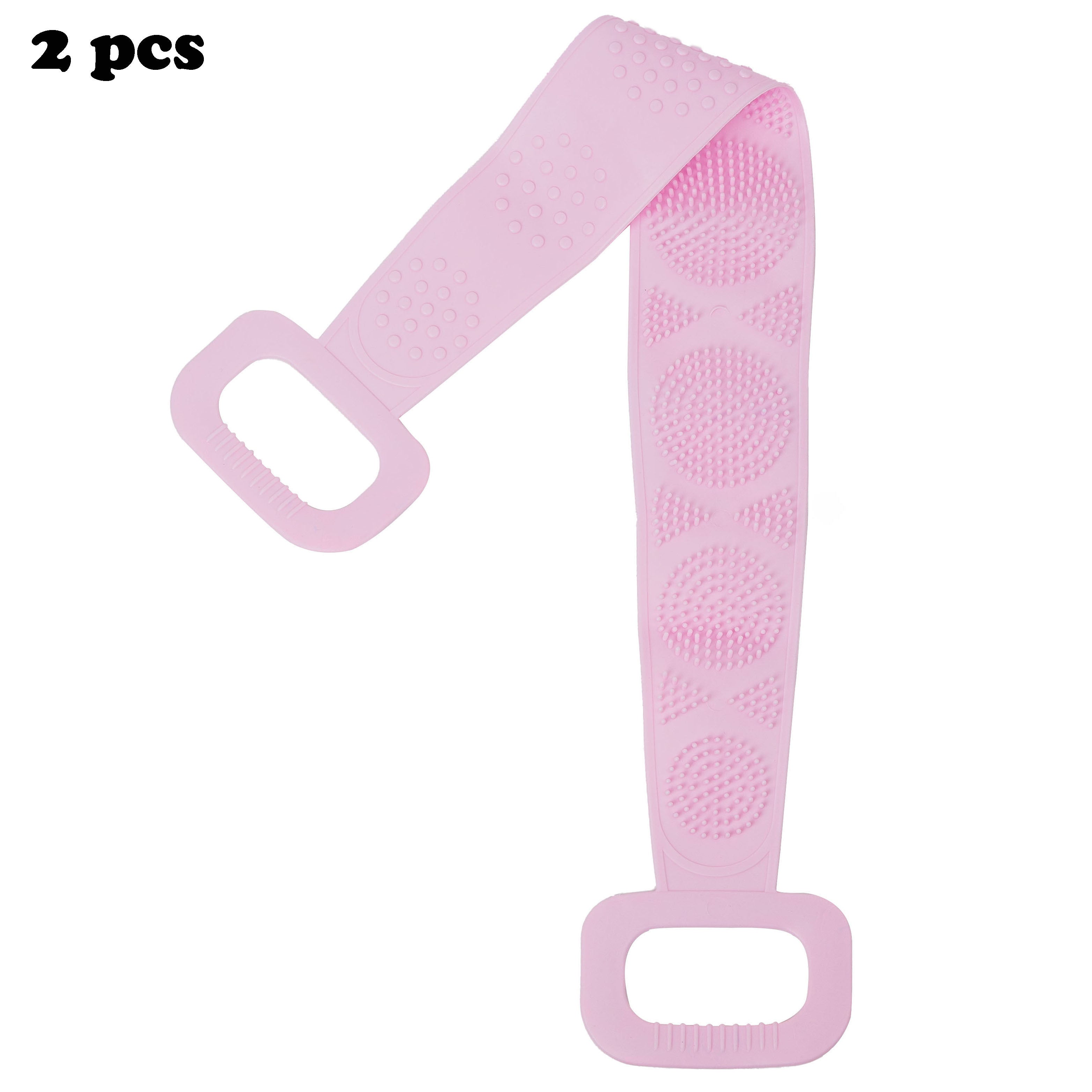 Cepillo de baño de silicona exfoliante con esponja para la ducha y mango largo