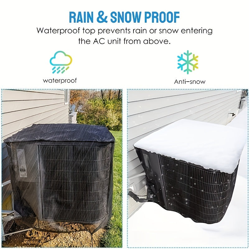 All-Season AC Cover Waterproof Top Breathable Mesh for Outdoor Central Unit