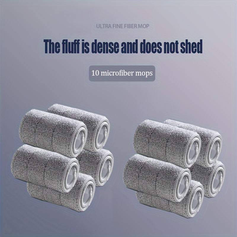 2-in-1 Wet and Dry Mop Set with Metal Handle and Water Bucket for Home Cleaning