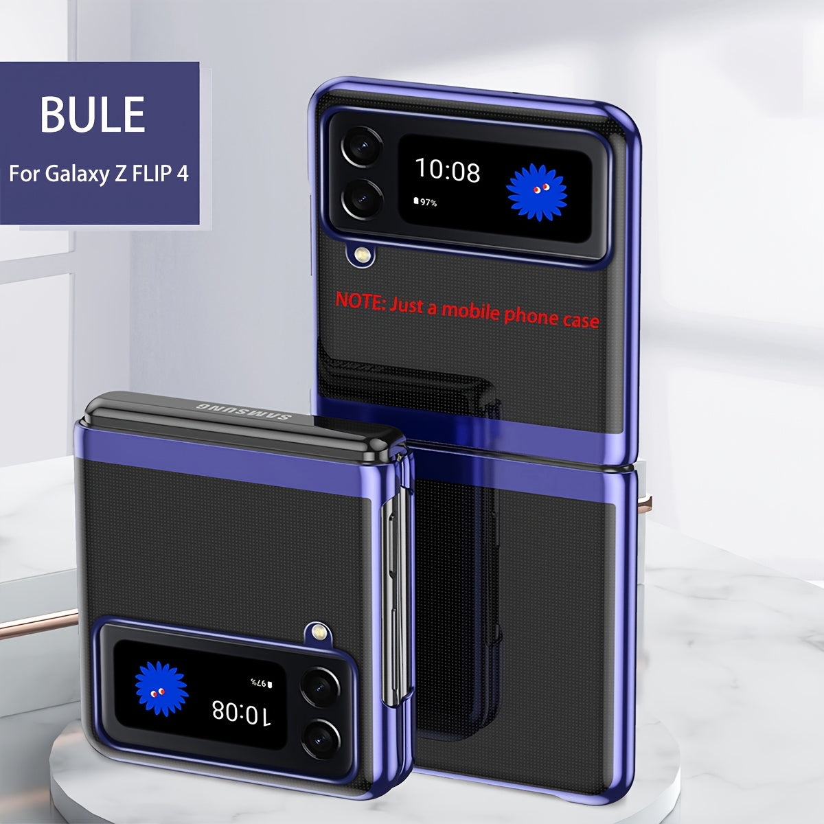 Electroplated Transparent Folding Phone Case for Samsung Galaxy Z Flip Series