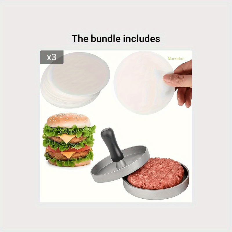 12.5cm dumaloq yopishmaydigan pishirish qog'ozlari varaqalari, oq, 100 dona, burgerlar va pechenelar uchun doiralar