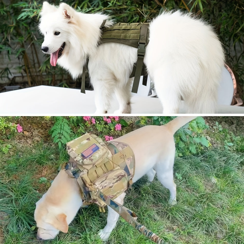 Large Dog Tactical Training Vest for Outdoor Rescue and Dog Equipment