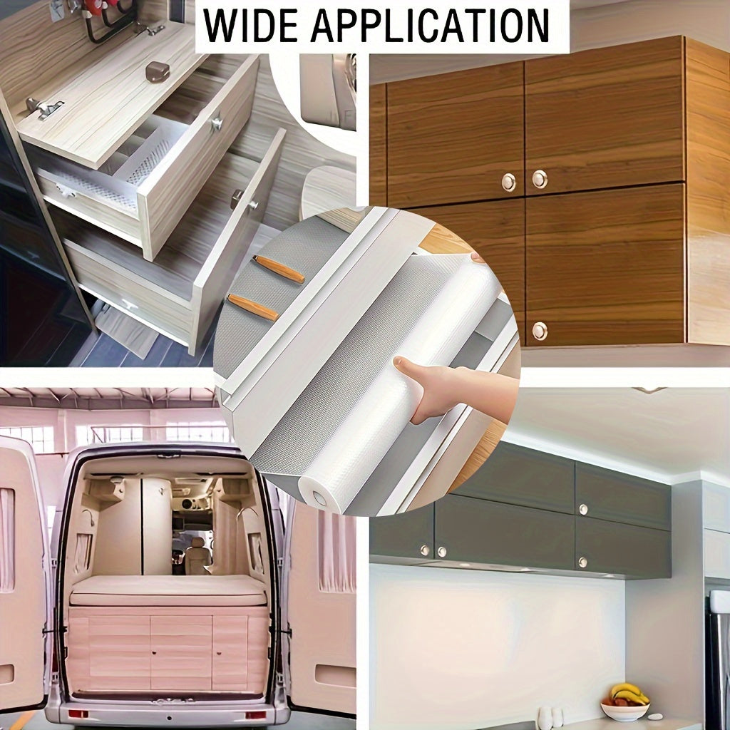 Premium Waterproof Non-Slip Kitchen Cabinet Liner for Drawers and Fridges