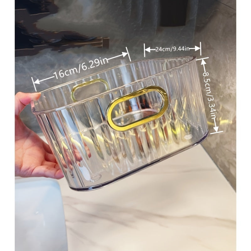 Plastic Desktop Storage Box for Jewelry and Cosmetics Organizer in Living Room Bedroom Bathroom