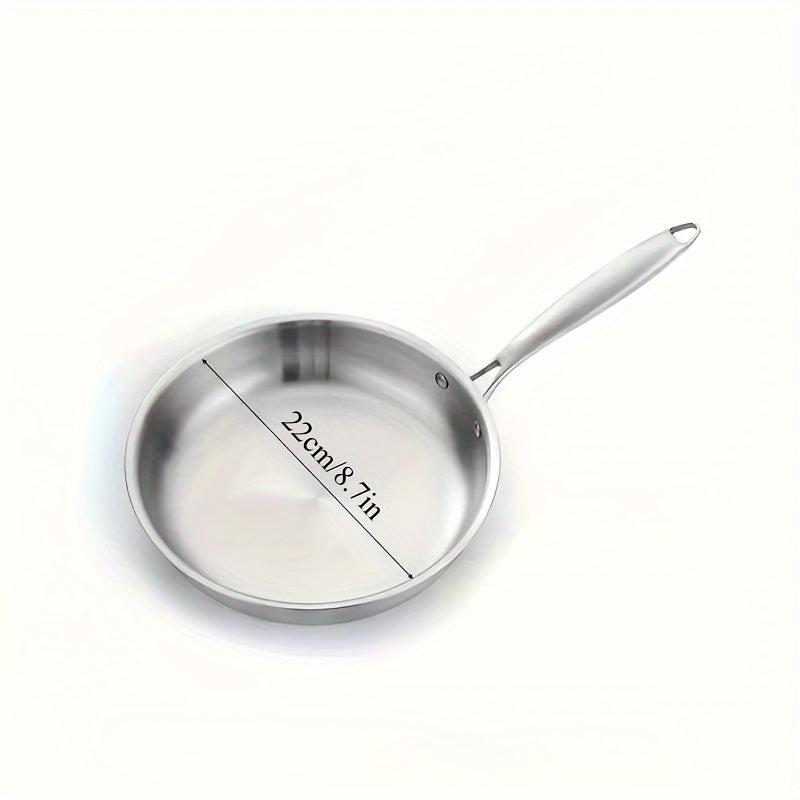 Juego de sartenes antiadherentes de acero inoxidable apto para horno y compatible con inducción