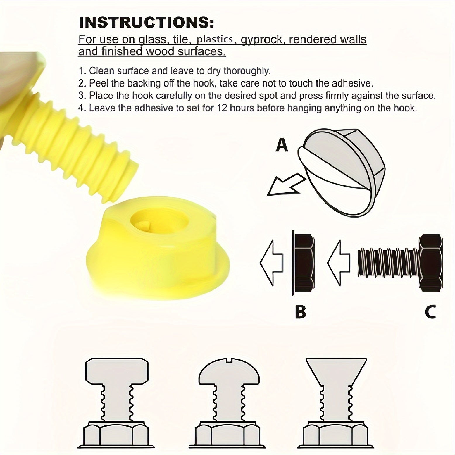 Durable Wall Hooks for Hanging Bags and Decor Adhesive Punch-Free Wall Hangers