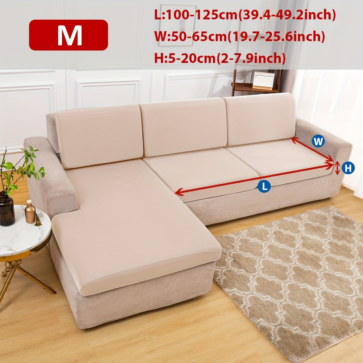 Klassik cho'ziladigan divan qoplamasi, armchair'dan bo'lak divanlargacha mos keladigan elastik lenta slipcover, mashinada yuviladigan polyester va spandeks aralashmasi, bitta o'rindiqdan to'rt o'rindiqli divanlargacha mos keladi.