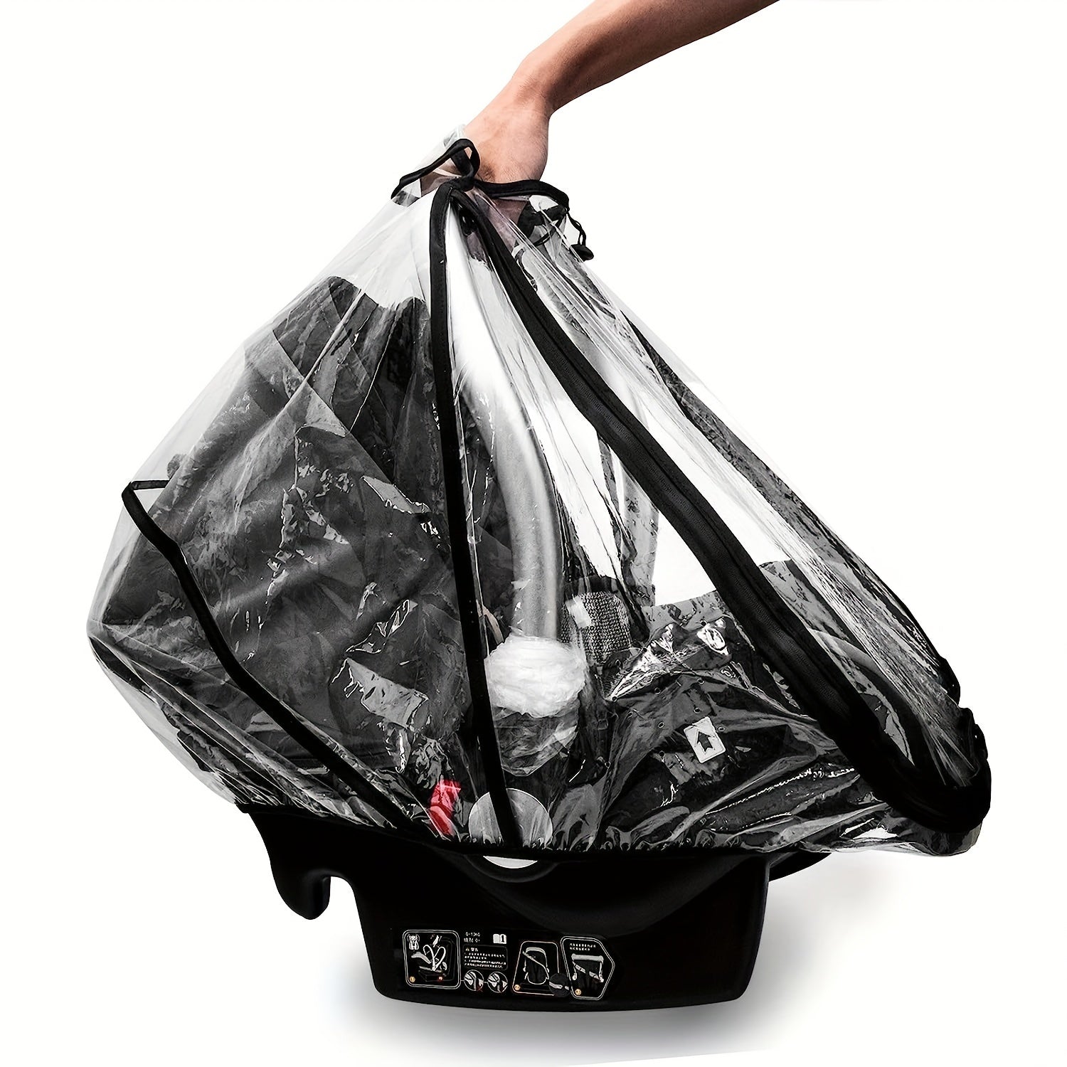 Universal Car Seat Rain Cover Waterproof Dust Snow EVA Material with Zipper Ventilation