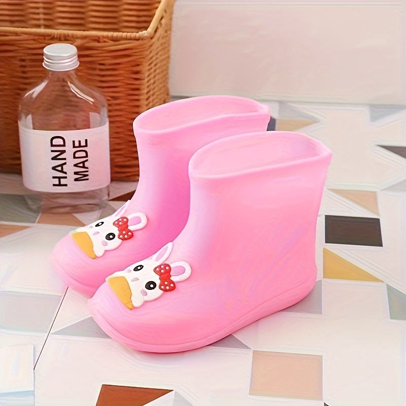 Kids Boys Cartoon Animal Waterproof PVC Short Rain Boots Lightweight Durable Outdoor Play