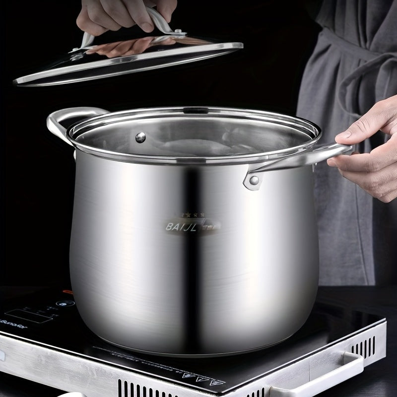 Stainless Steel Steamer Pot with Lid 9.44 Inch 24cm for Induction Gas Electric Stove