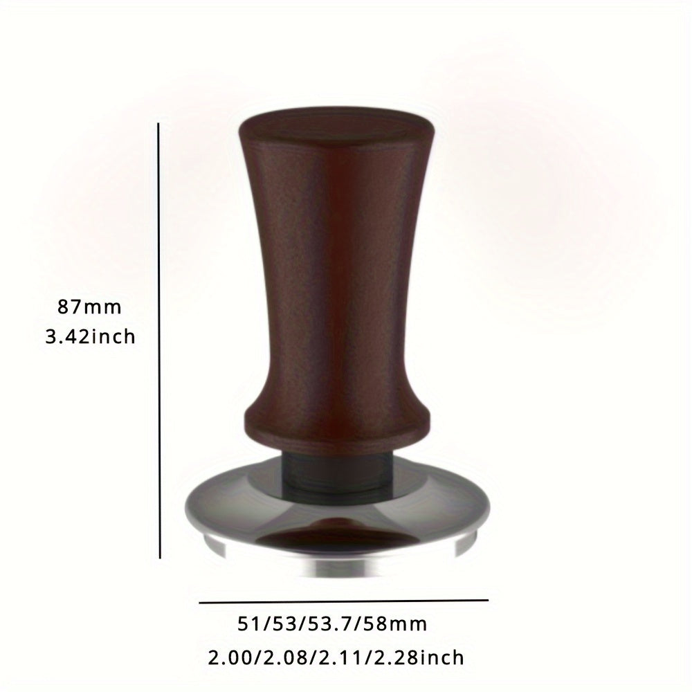 Red Coffee Press with Adjustable Level Knob 51-58mm Elatic Pressure Hammer