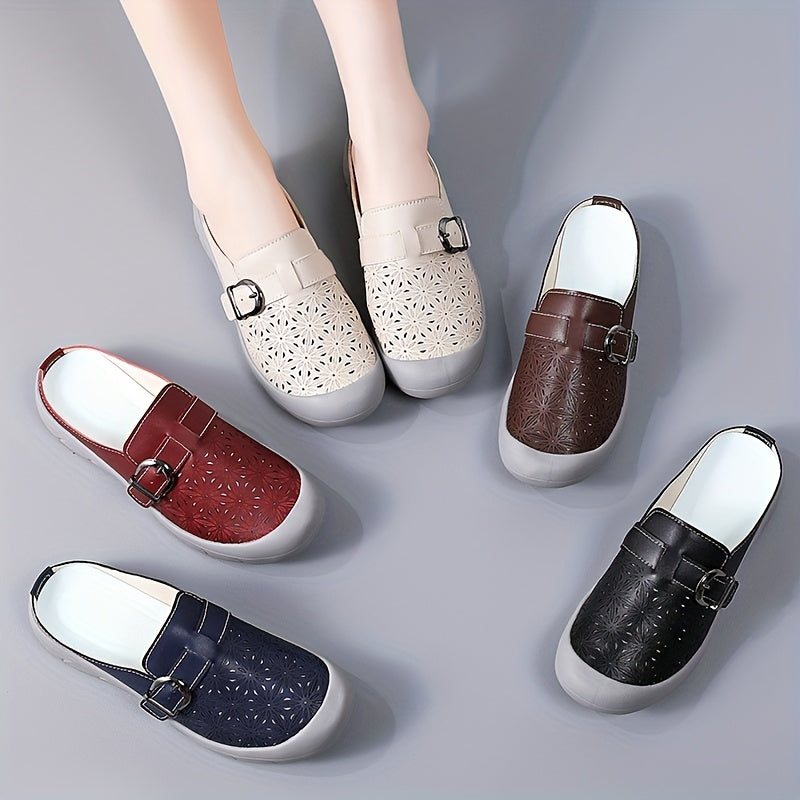 Women's Slip-On Loafers Casual Hollow-Out Summer TPR Sole Platform Shoes