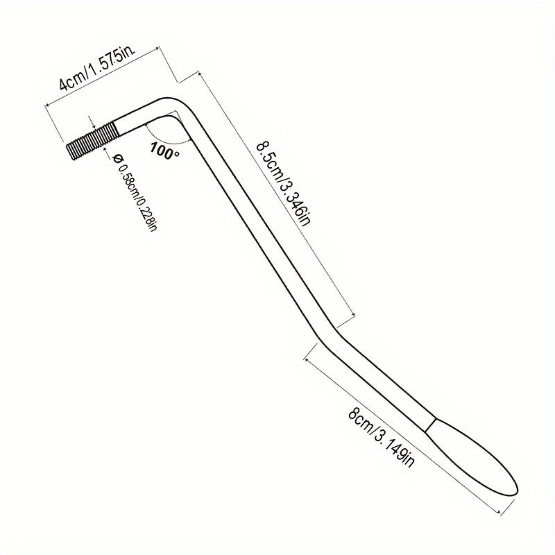 6mm Iron Guitar Tremolo Arm for Electric Guitar Black and Chrome