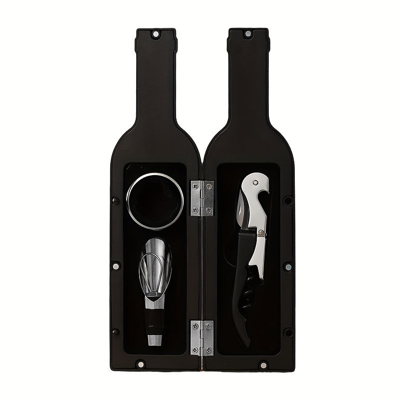 Premium Aluminum Wine Opener Set with 5 Essential Sommelier Tools No Power Needed