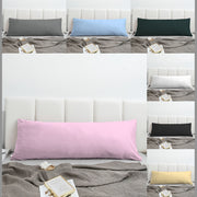Soft Breathable Body Pillow Cover Long Pillowcase Plain Brushed Design Bedroom Sofa Decor