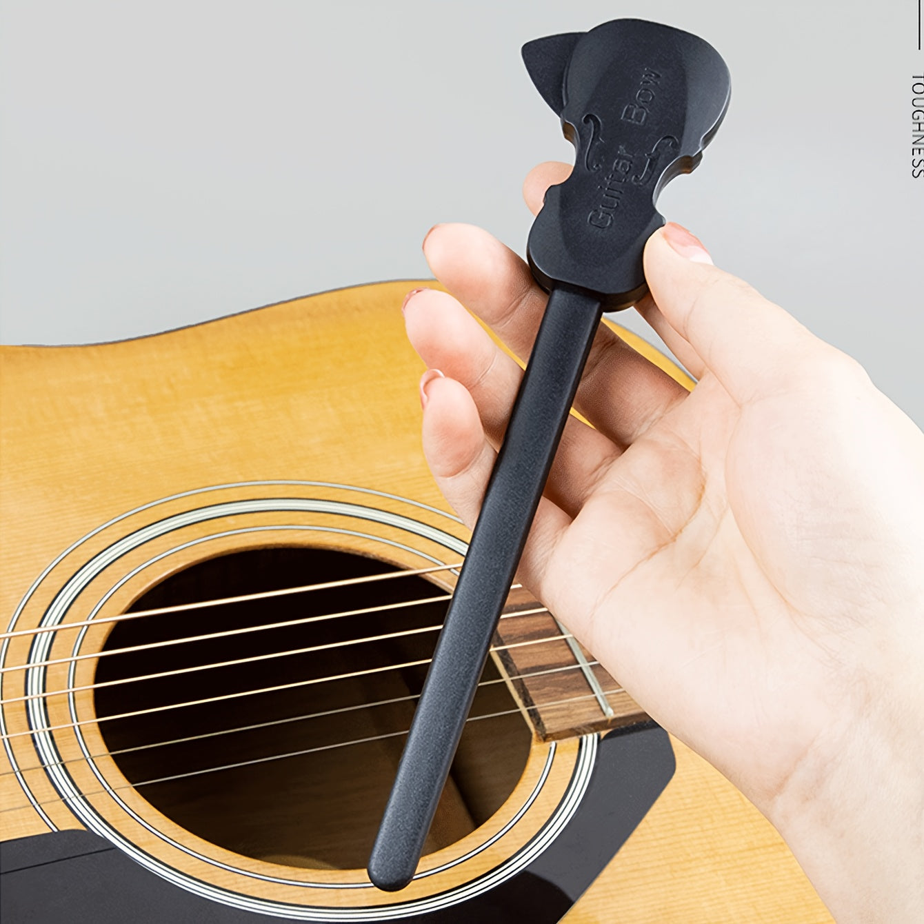 Arco de guitarra de PP negro para instrumentos clásicos y folclóricos Herramienta portátil creativa para puntear