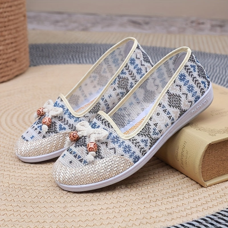 Women's Breathable Hollow-Out Flat Shoes Soft Upper Comfortable Sole Casual Flats