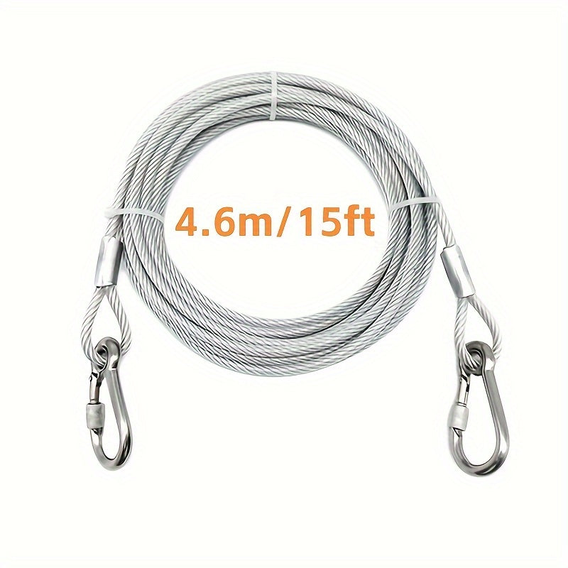Stainless Steel Dog Cable 3 4.6 9 15 Meters Durable Tie Out Rope