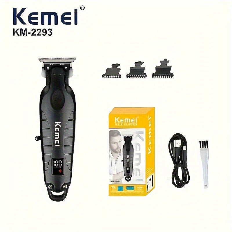 Cordless Hair Clipper Professional Zero Gap Engraving Trimmer Rechargeable Lithium Battery