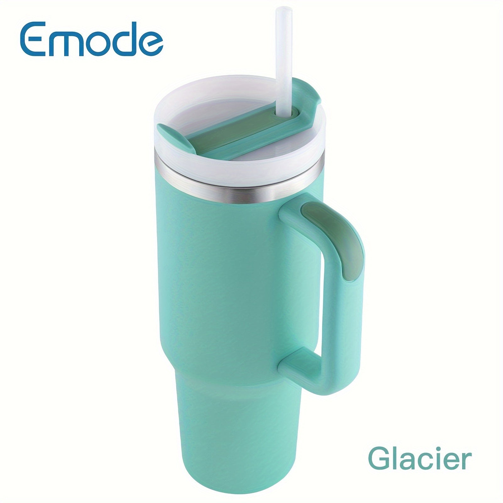 Taza de viaje de acero inoxidable con tapa y asa para bebidas de verano