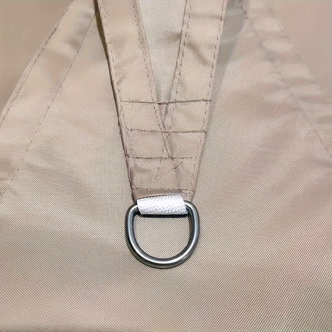 Waterproof Rectangular Sunshade Sail for Patio Garden Polyester Blend Grey