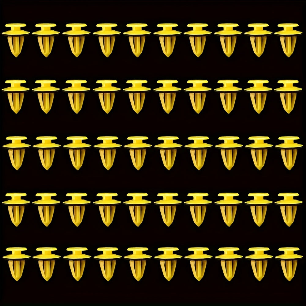 50PCS Clips de retención para panel de puerta de coche, sujetadores, remaches, sujetadores para parachoques y guardabarros
