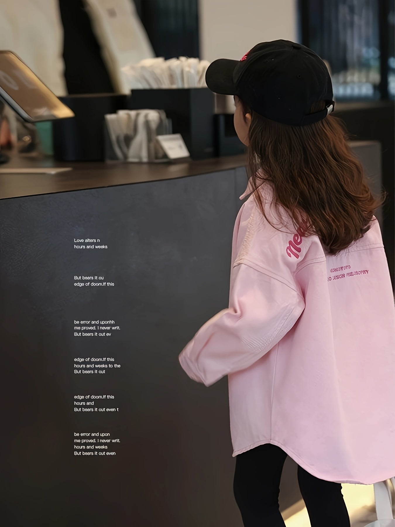 Девочки Розовая вышитая джинсовая рубашка с длинным рукавом, весна-осень, повседневная