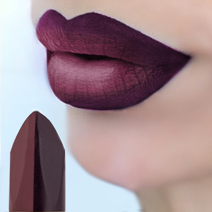 Barra de labios mate bicolor para mujer, de larga duración y a prueba de agua