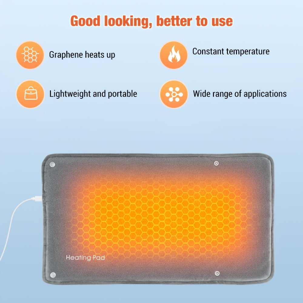 Unisex USB Heating Pad for Hands Feet Waist Portable Warm Mat Electric Hand Warmer