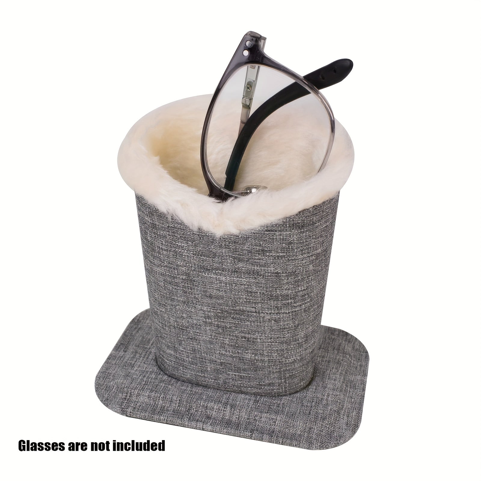 1 yoki 2 dona Plush Lined Ko'zoynaklar Uslubi - Yuqori Sifatli Ko'zoynaklar Uslubi Qutisi, Ko'zoynaklar Uslubi Stendi, Plush Lined Yotoqdagi Ko'zoynaklar Qutisi, Stol yoki Yotoq Stolida